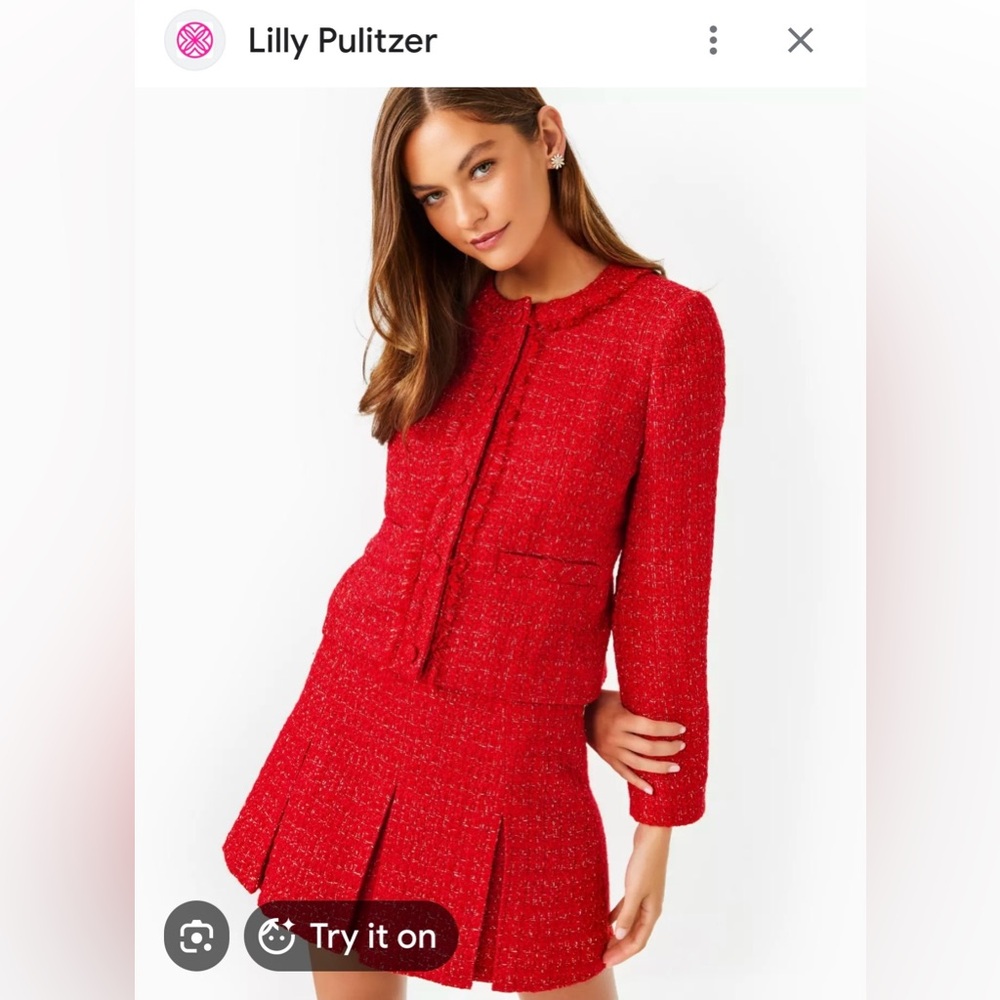 NWT Lilly Pulitzer Masami Jacket and Cammi Mini Skirt size 16